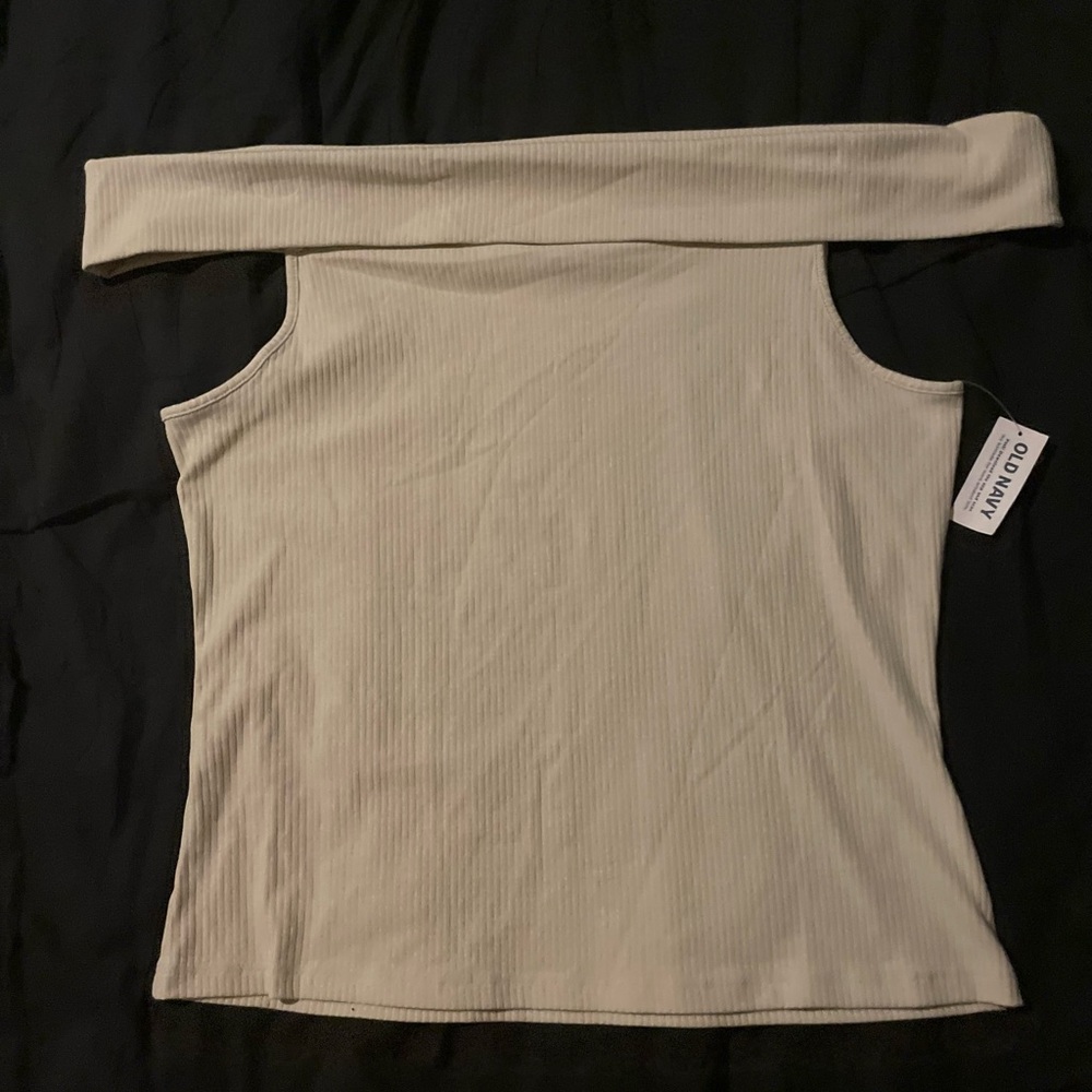 Old Navy Off-Shoulder Beige Top